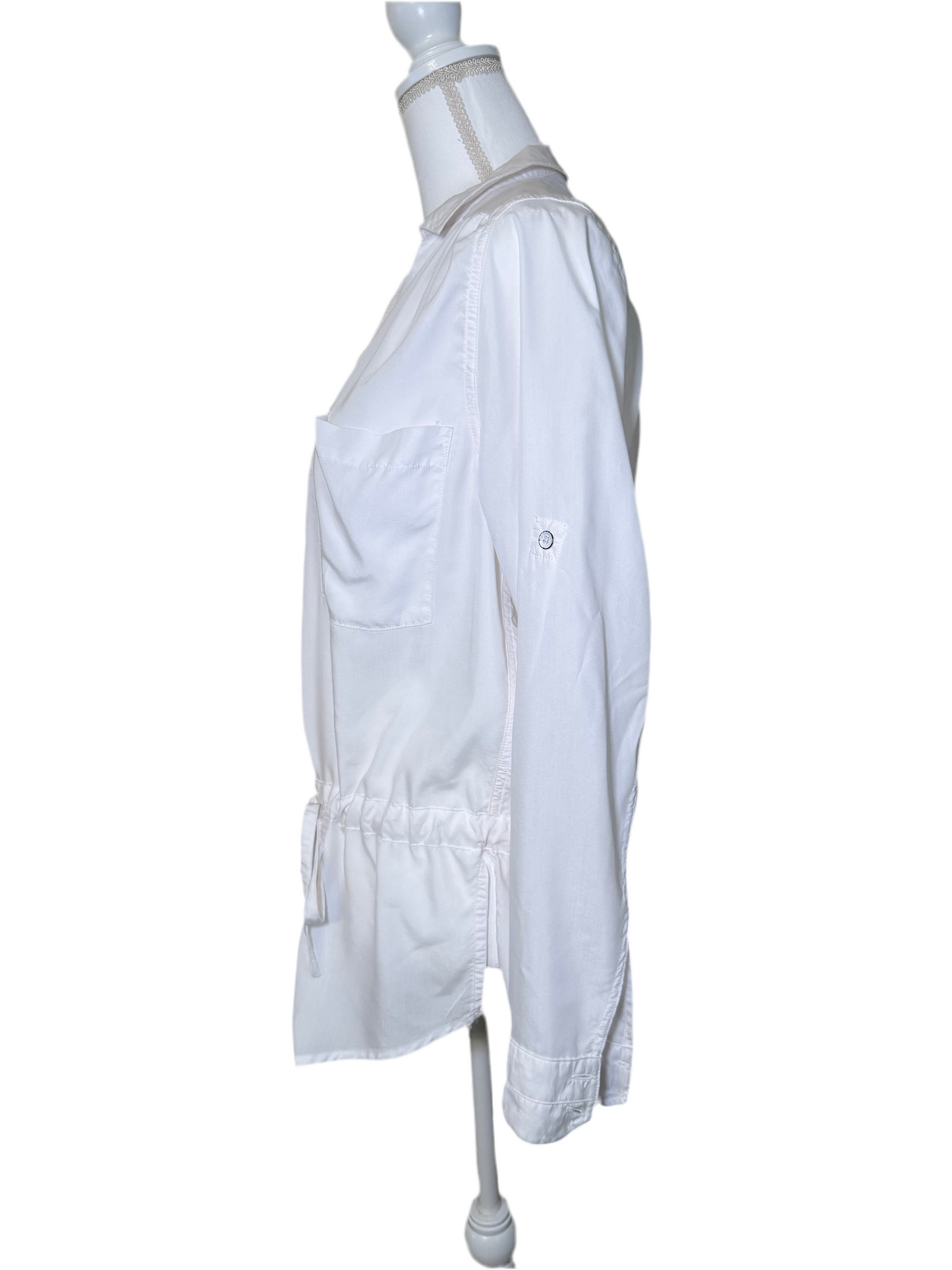 Rag & Bone White Drawstring Tunic Shirt - Size Small