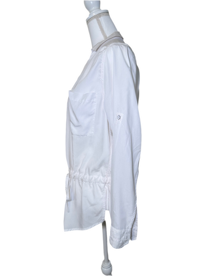 Rag & Bone White Drawstring Tunic Shirt - Size Small