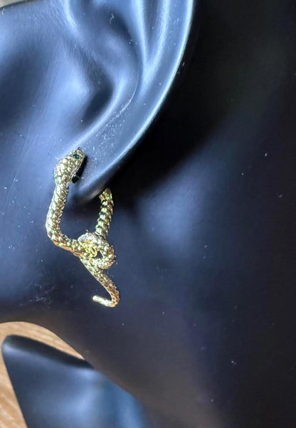 New Nazila Couture Gold Plated Snake Earrings