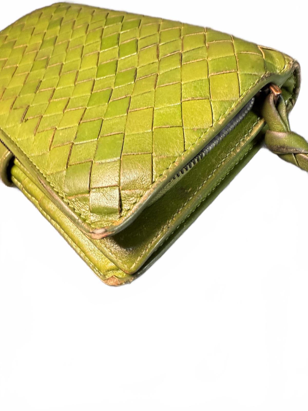 Bottega Veneta  Green Leather Women's Wallet