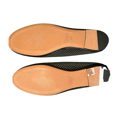 Chloé Black Marcie Leather Ballet Flats – Size 38.5/US 8