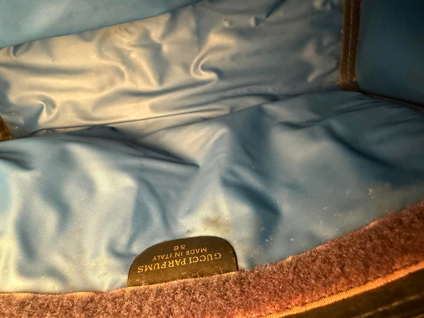 Gucci Monogram Canvas Clutch with Leather Trim