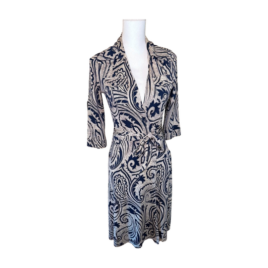 Diane von Furstenberg 100% Silk Wrap Dress, Size 6