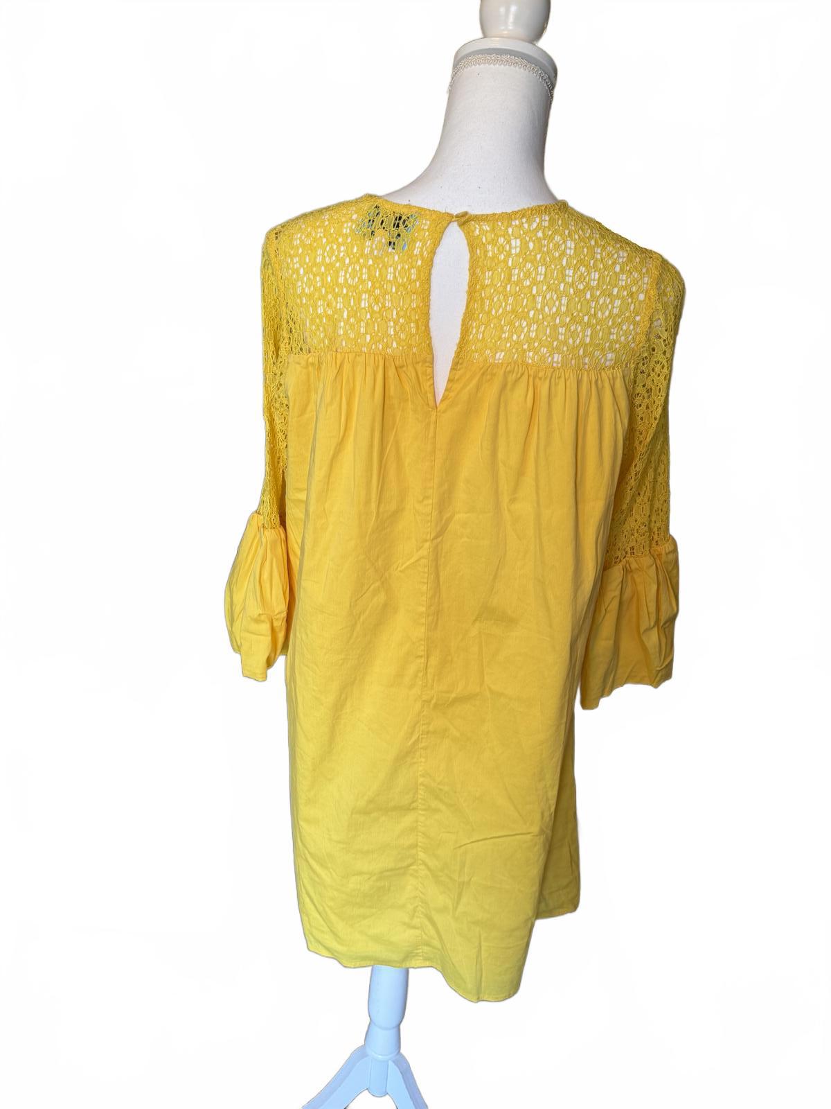 Draper James x Eloquii Yellow Long Sleeve Dress, size 14
