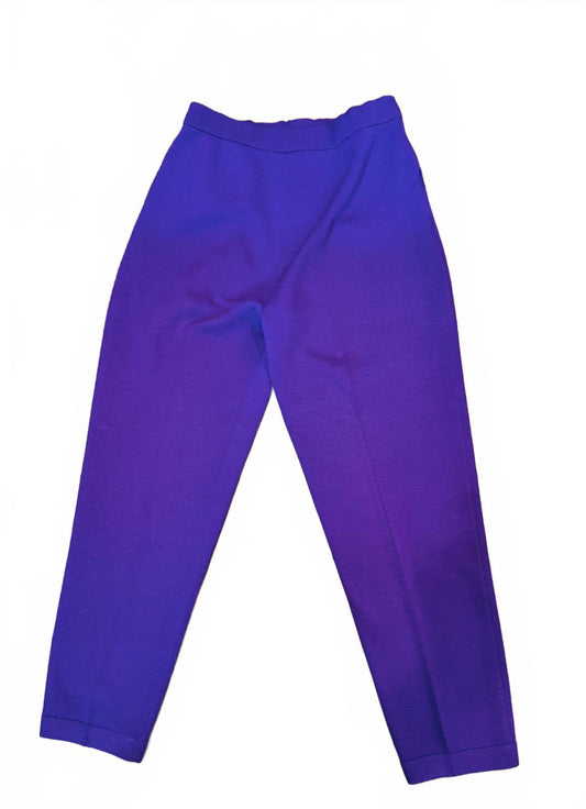 St. John Deep Purple Knit Women's Pants, Size 10