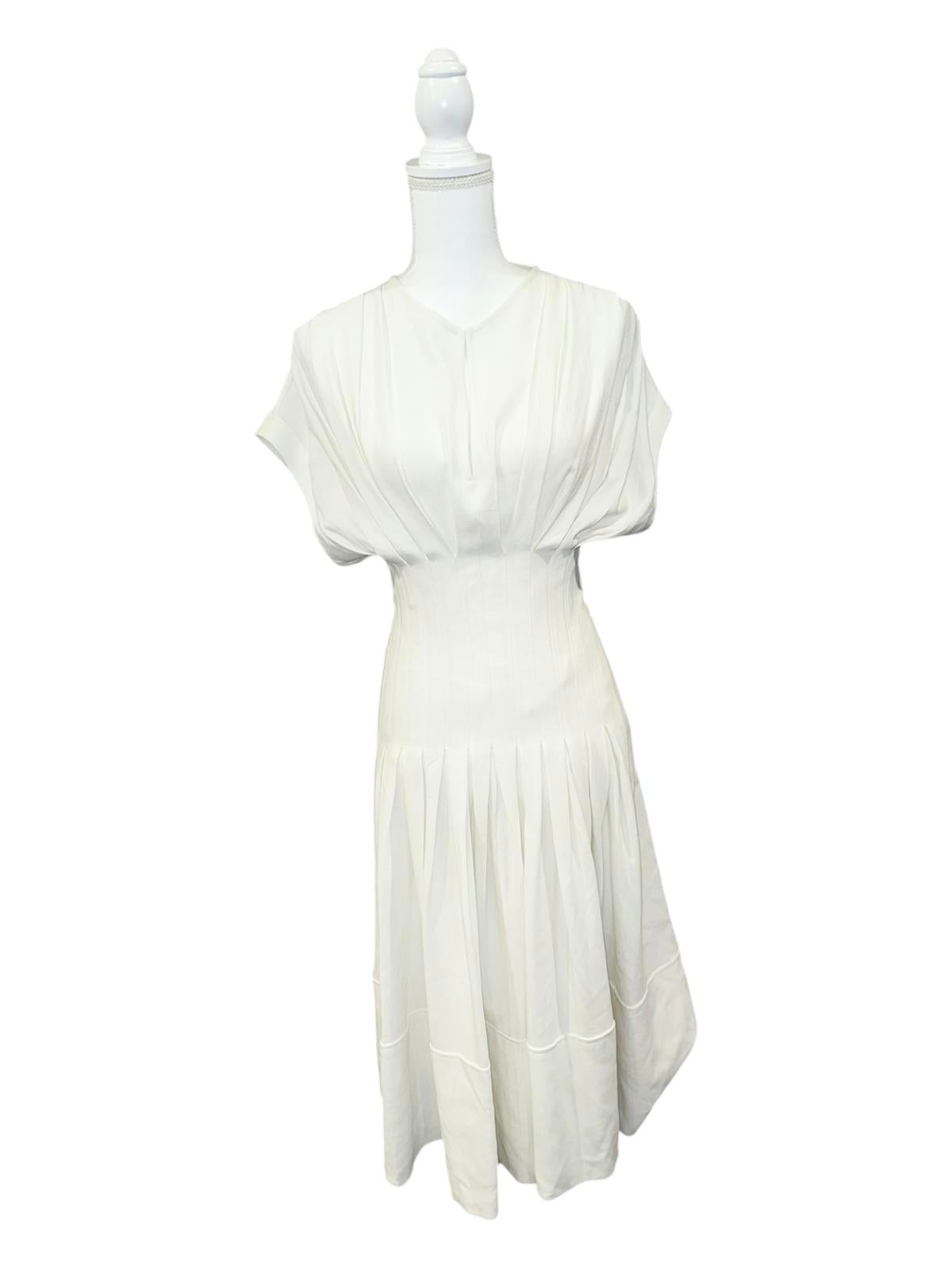 New Proenza Schouler Crepe Midi Dress with Waist Seams, size 2