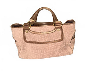 Celine Tan Suede and Leather Boogie Bag