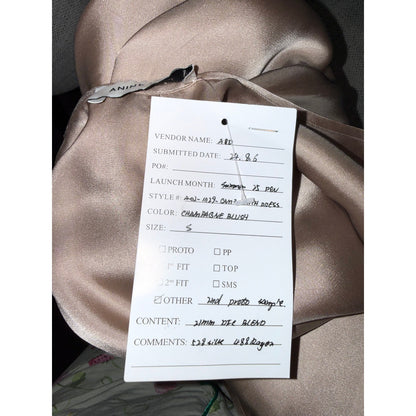 Anine Bing Alison Scoop Neck Dress in Champagne, Small (oversized) NWT