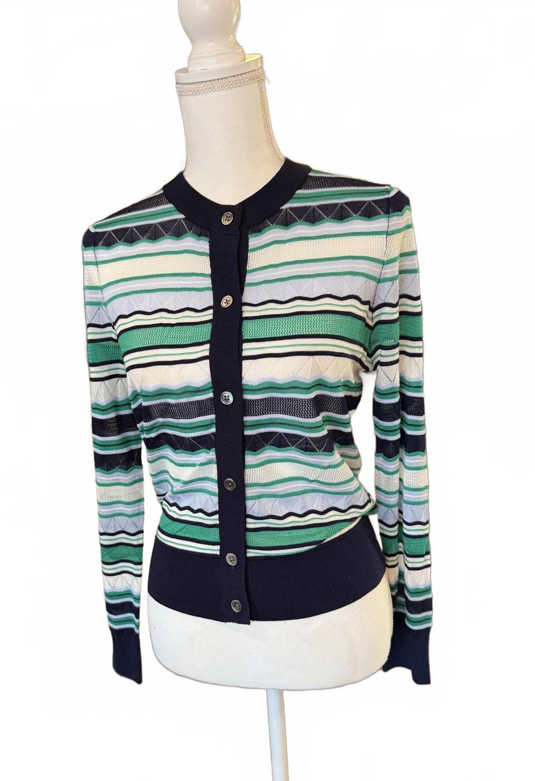 Happy Sheep Striped Knit Cardigan, Small (NWT)