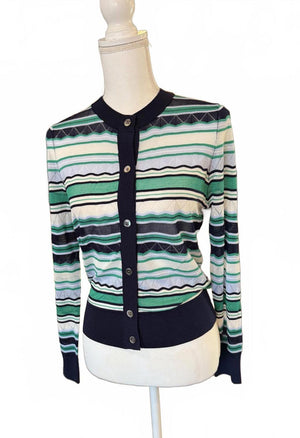 Happy Sheep Striped Knit Cardigan, Small (NWT)