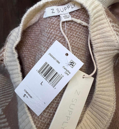 Z Supply, Check You Later Sweater, Size Large NWT