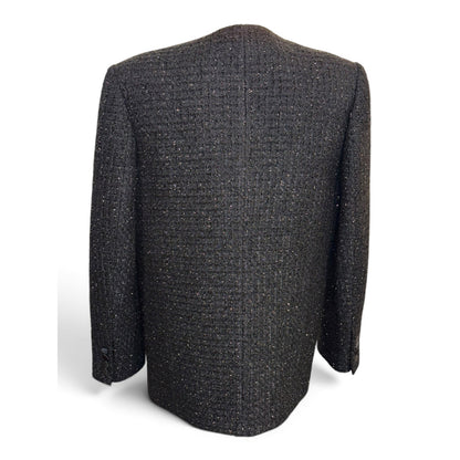 Anine Bing Dark Gray Textured Double-Breasted Blazer NWT
