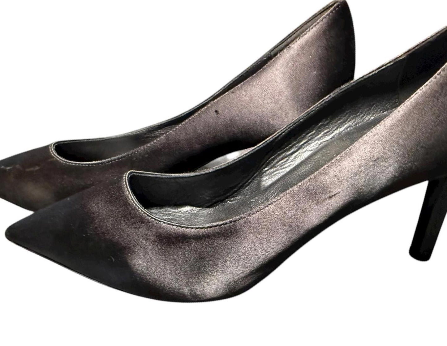 Aquatalia Women's Black Satin Pumps, size 8.5