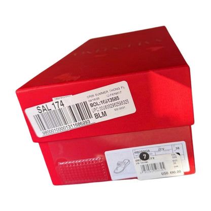 New Valentino Garavani Pink Logo Thong Sandals, size 38/US 7.5