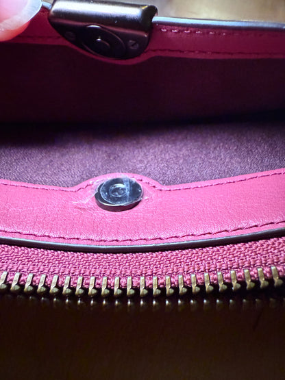 New Coach Dreamer Wristlet Wallet (Style #76150) – True Pink / Mauve Color-Block