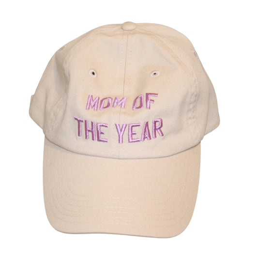 Favorite Daughter Mom Of The Year Embroidered Khaki/Lavender Baseball Hat, NWT