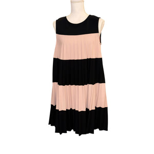 Joseph Ribkoff Colorblock Sleeveless Pleated A-Line Dress, Size 6 NWT