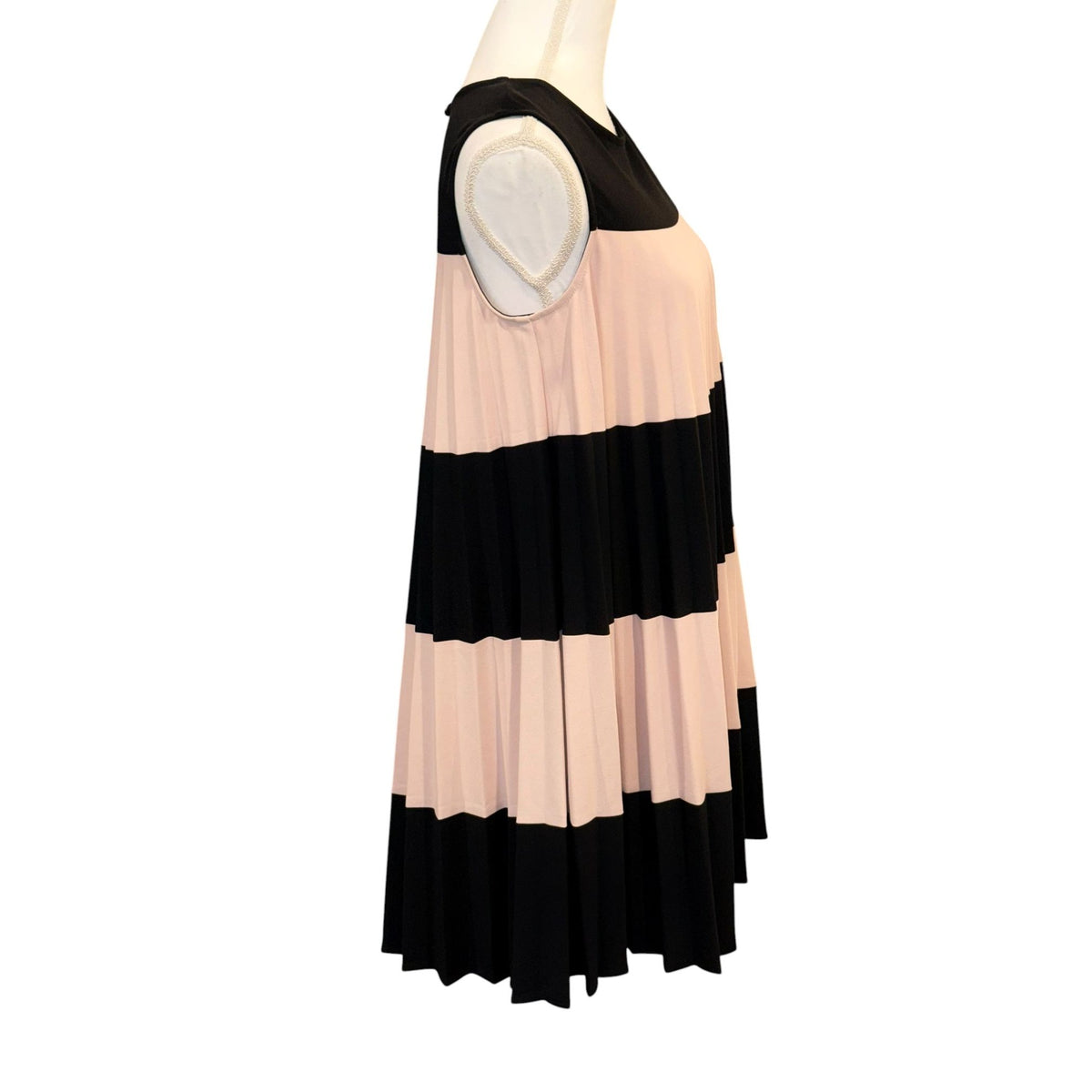 Joseph Ribkoff Colorblock Sleeveless Pleated A-Line Dress, Size 6 NWT