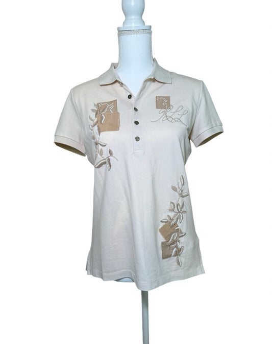 Lauren Ralph Lauren Piqué Polo Shirt, Size Petite Large