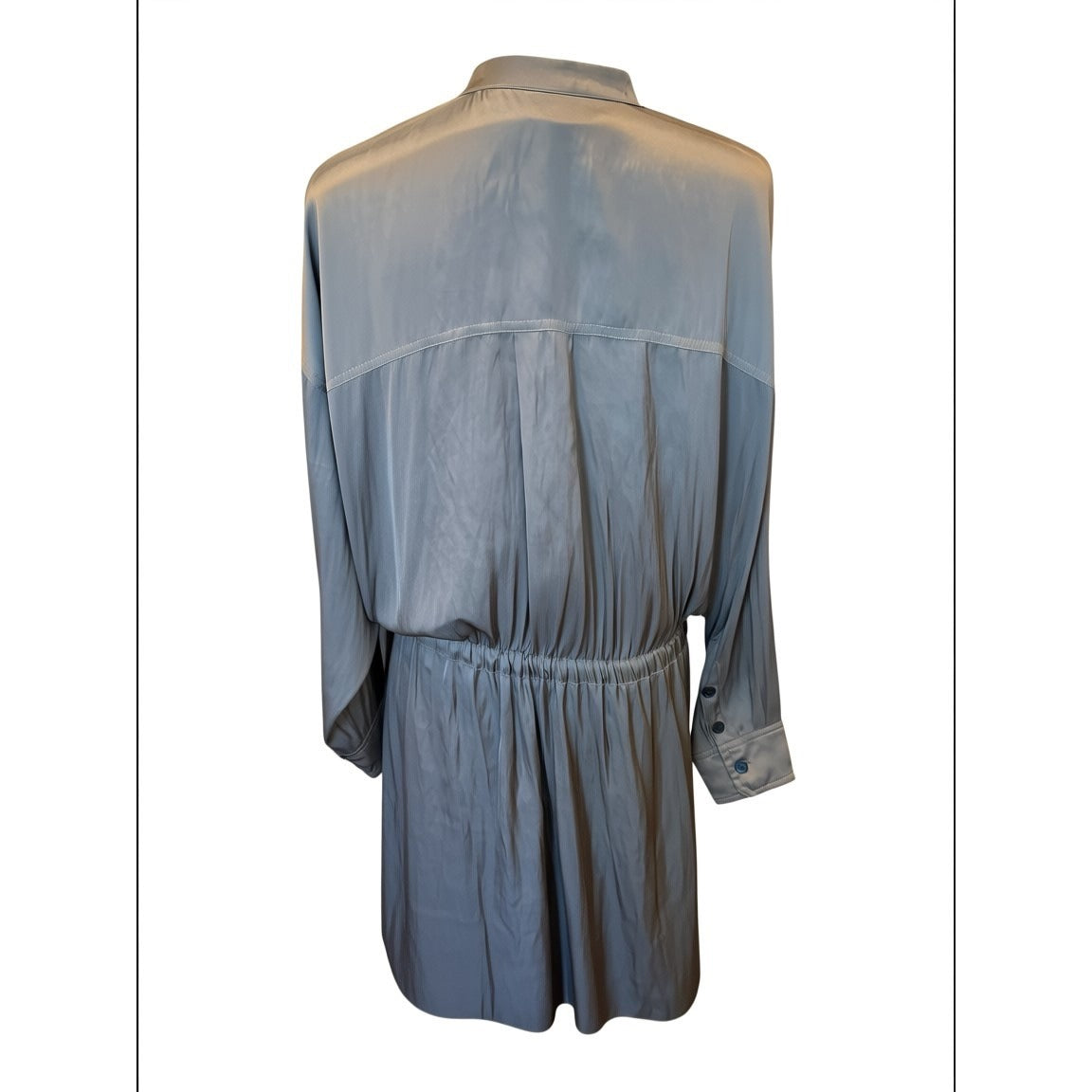 Zadig & Voltaire Womens Green Satin Shirt Dress M