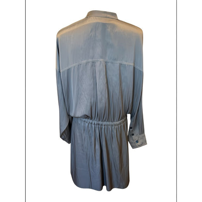 Zadig & Voltaire Womens Green Satin Shirt Dress M