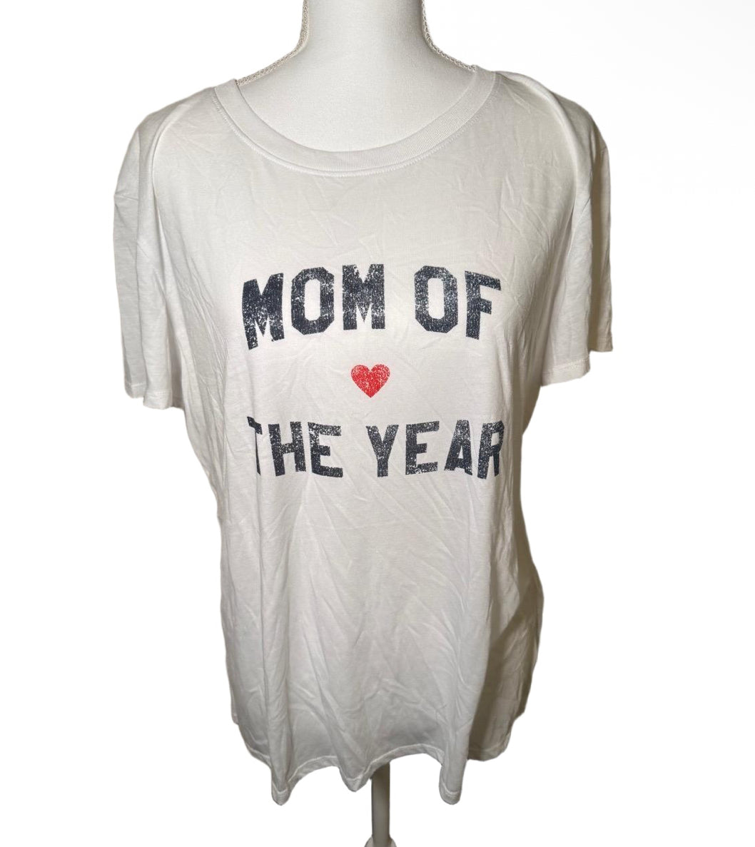 New Favorite Daughter T-Shirt, XL White Graphic Tee Mom Of The Year