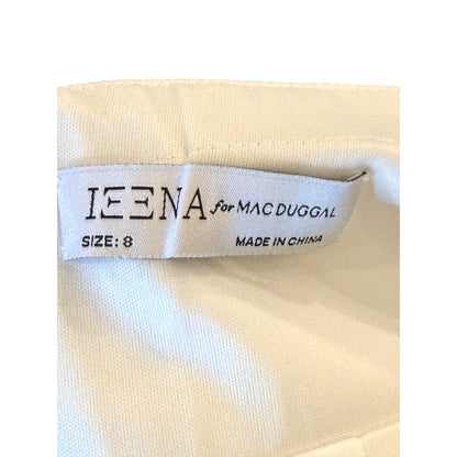 Ieena For Mac Duggal White Satin Wrap Dress Size 8 NWT