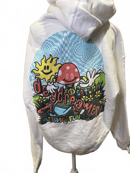 Daydreamer Flyer Oversized Mushroom Hoodie Sweatshirt, Small NWT