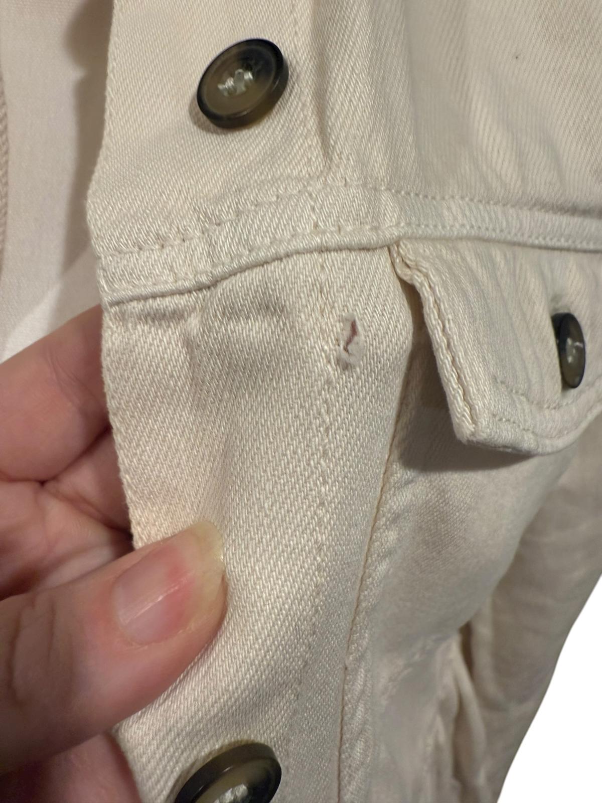 Free People We the Free Tiered Utility Shirt Dress – Size Small (Ivory)