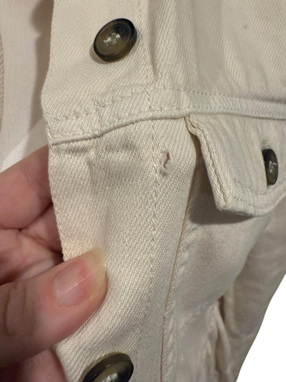 Free People We the Free Tiered Utility Shirt Dress – Size Small (Ivory)