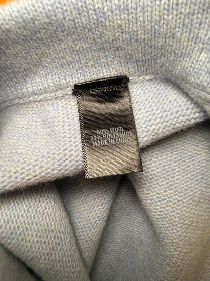 St. John Light Blue Women's Wool Blend Casual Pants, Large