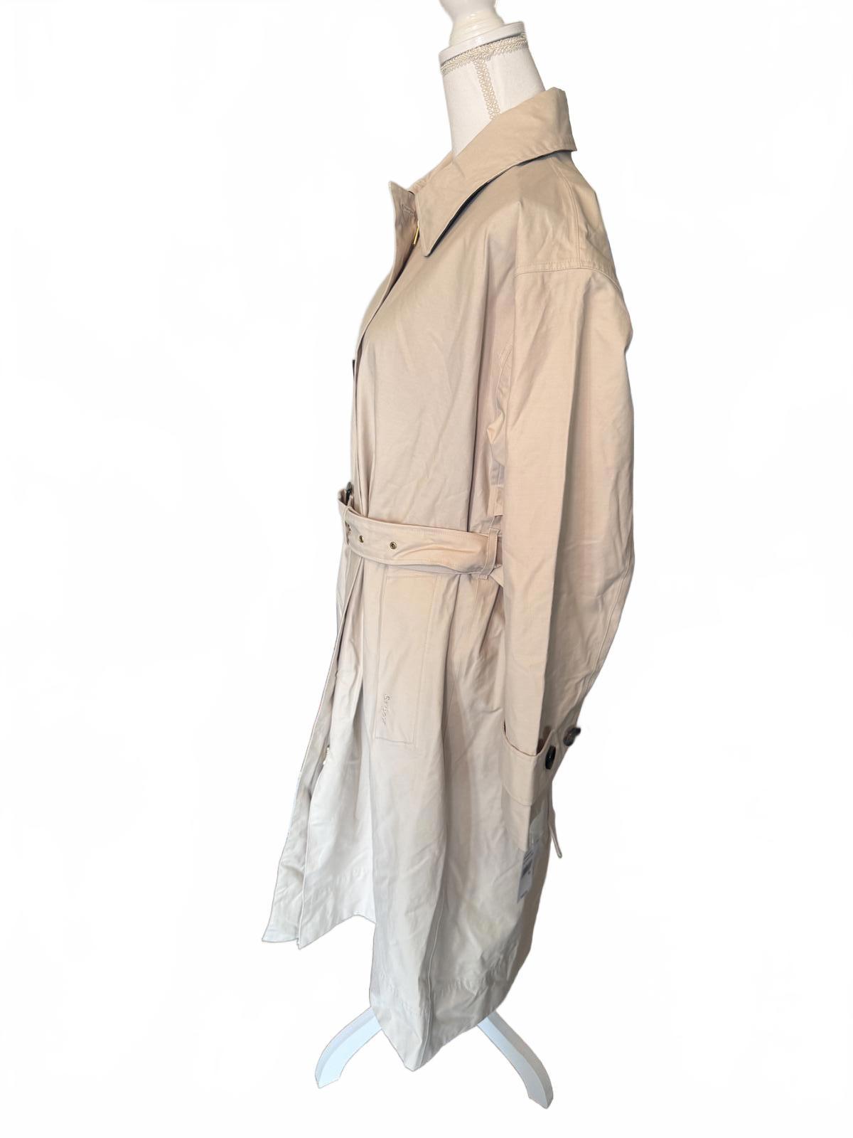 New Barbour Women's Beige Trench Coat with Belt, Size 10