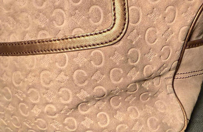 Celine Tan Suede and Leather Boogie Bag