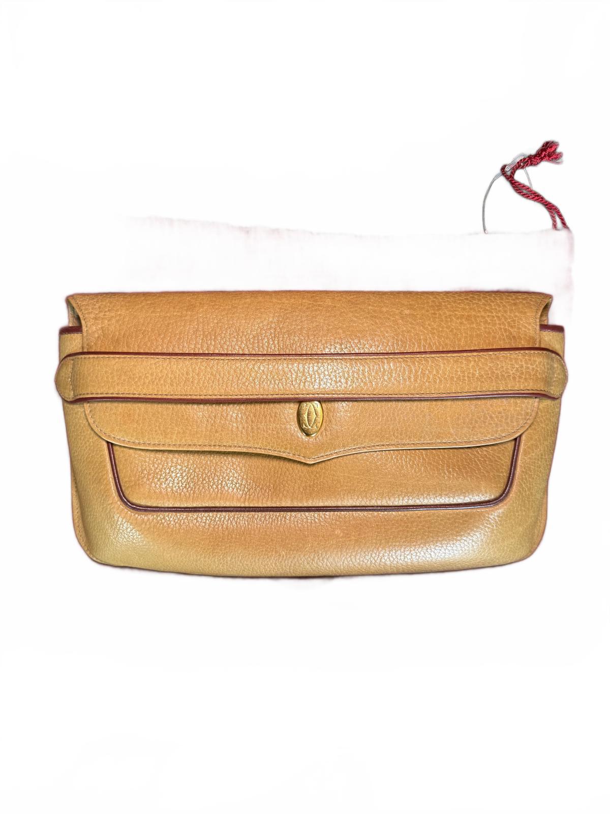Cartier Brown Leather Clutch Bag