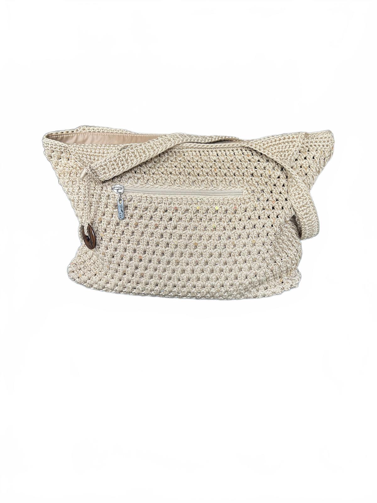 The Sak Crochet Beige Shoulder Bag