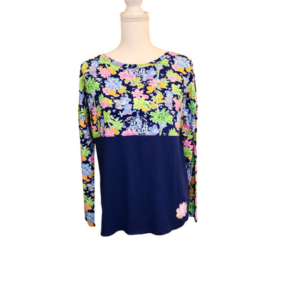 Disney X Lilly Pulitzer Mickey & Minnie Finn Long Sleeve T-Shirt, Small