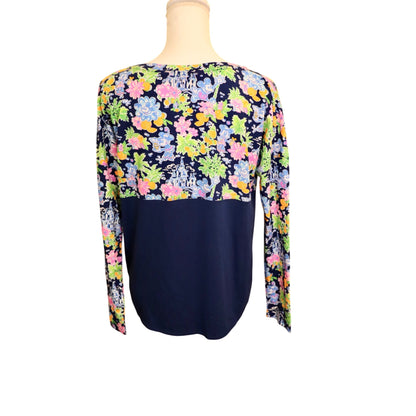 Disney X Lilly Pulitzer Mickey & Minnie Finn Long Sleeve T-Shirt, Small
