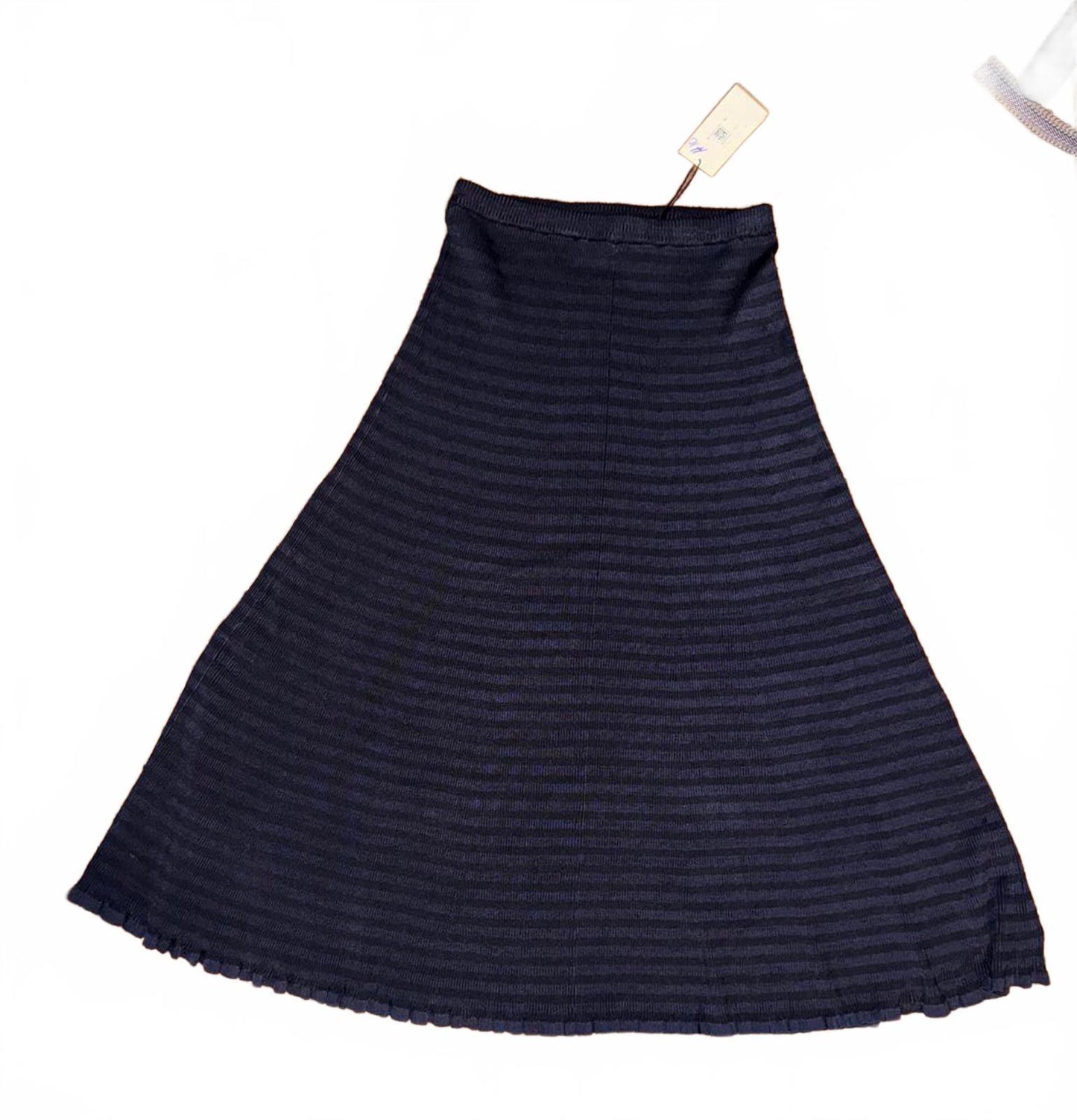 New Proenza Schouler White Label Black Knit Flared Skirt, Large