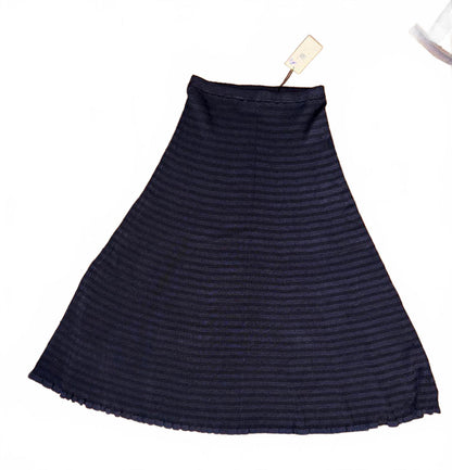 New Proenza Schouler White Label Black Knit Flared Skirt, Large