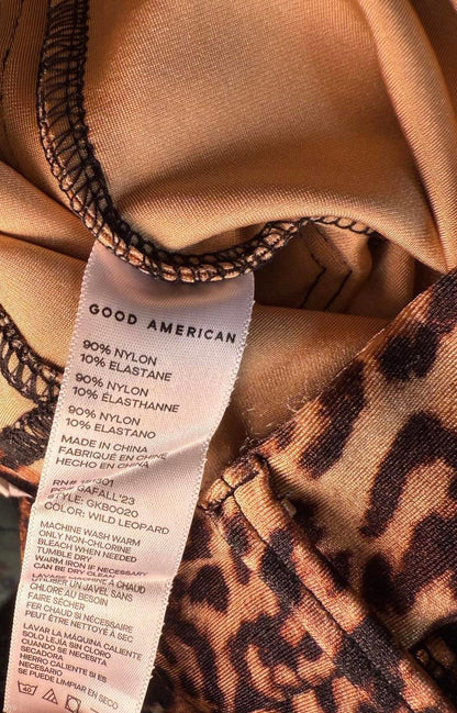 New Good American Leopard Print Women's Leggings, size 2
