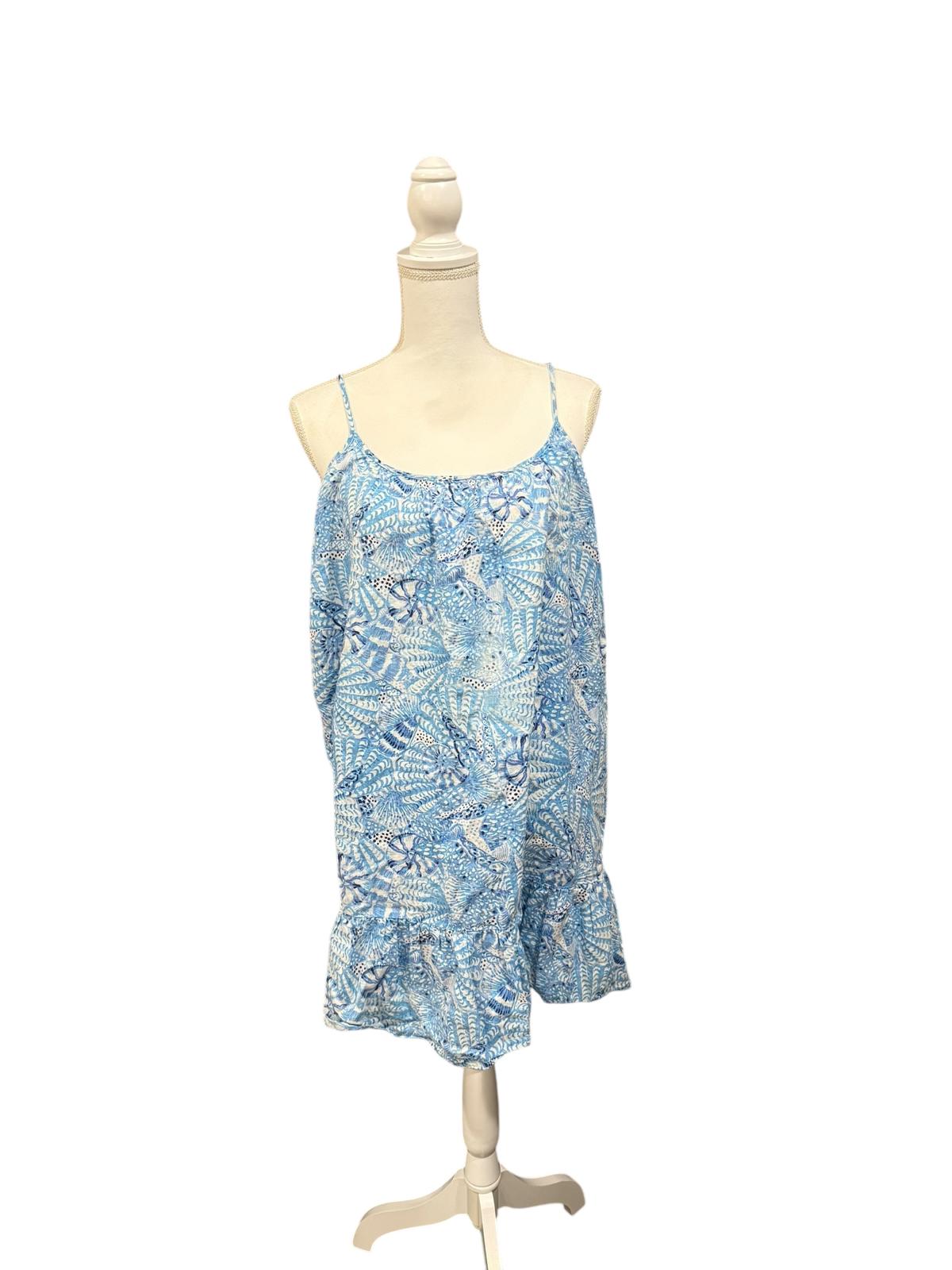 Lilly Pulitzer Blue Patterned Mini Dress, size large