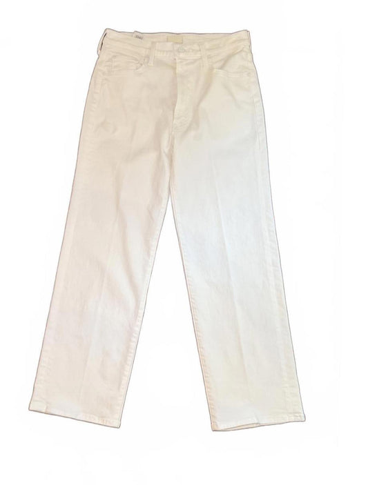 New Mother White Straight Jeans, size 30