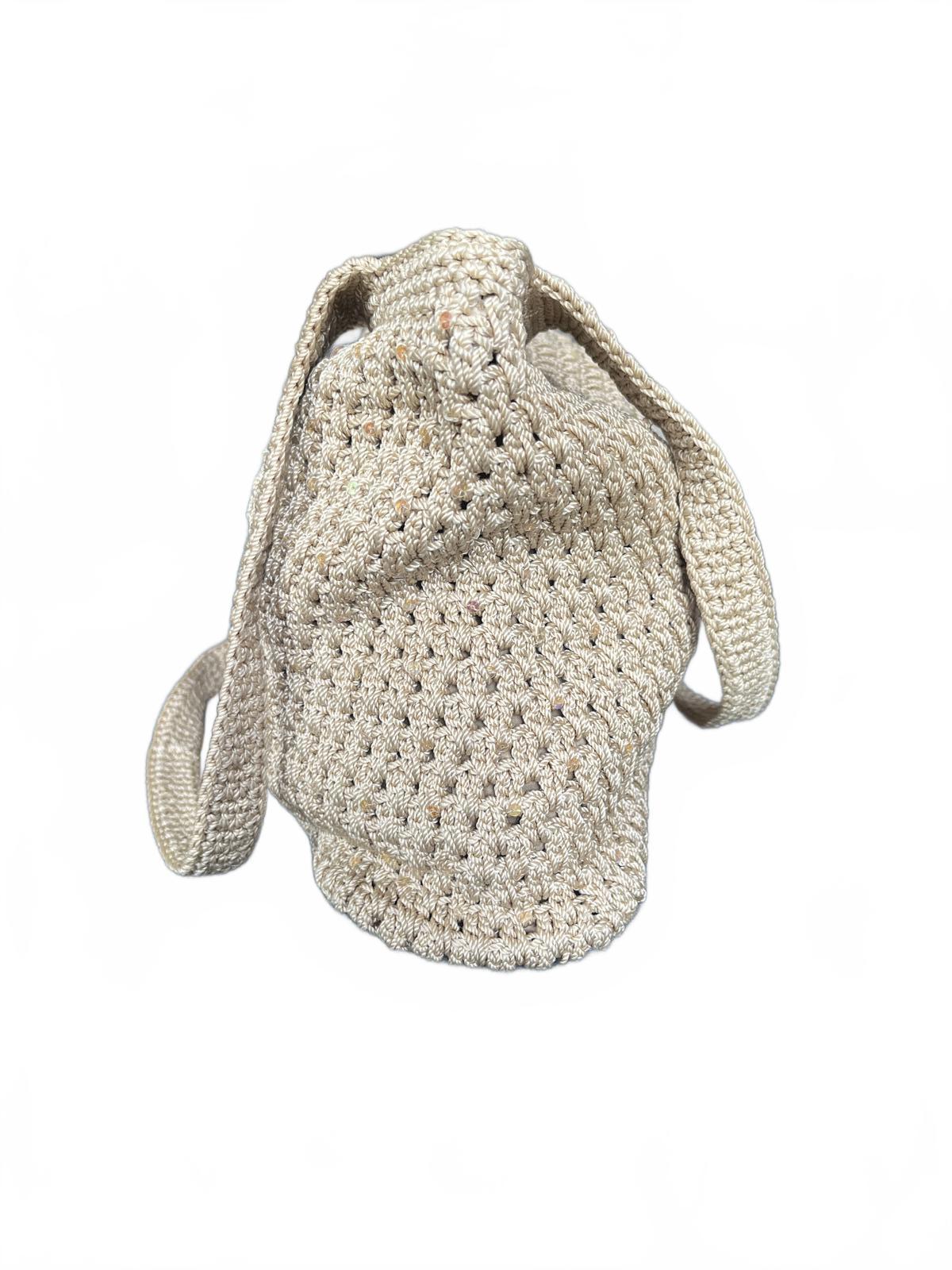 The Sak Crochet Beige Shoulder Bag