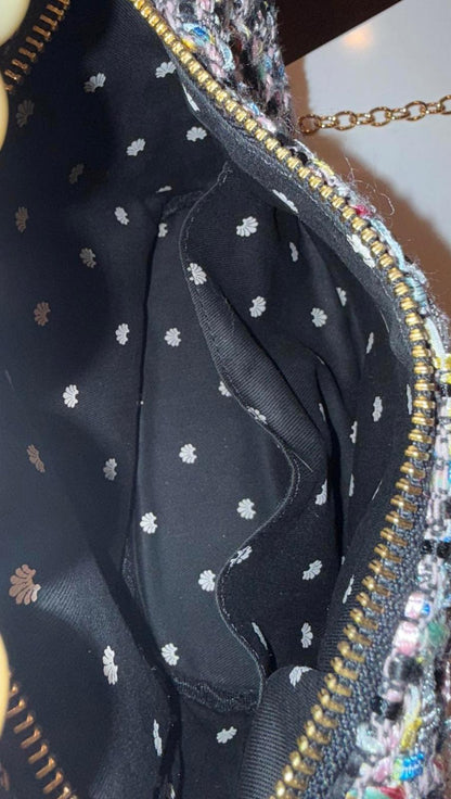 Lele Sadoughi “Hazel” Pearly Tweed Top-Handle Bag – Multi