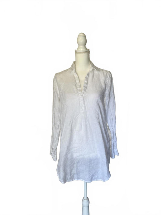 GAP White Long Sleeve Women's Tunic Top
