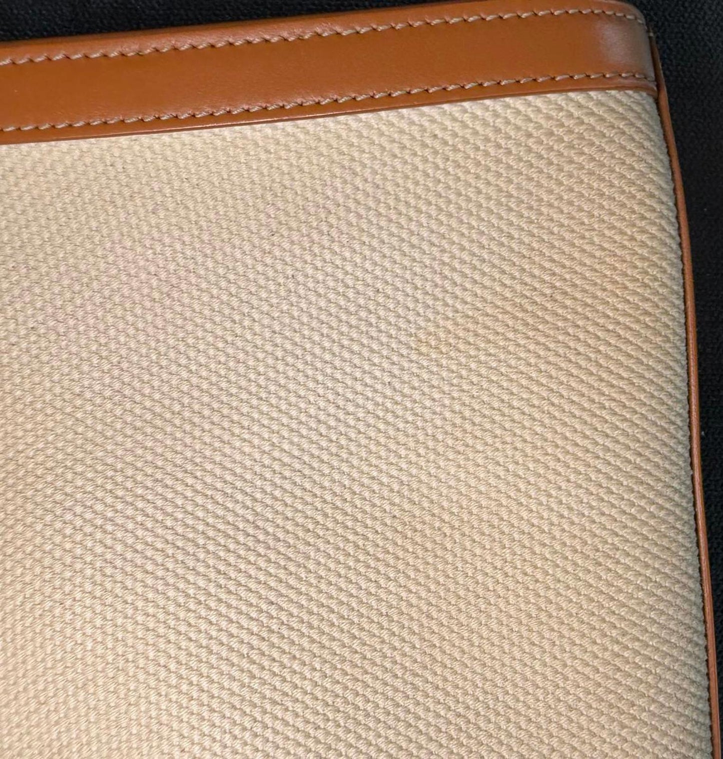 Celine Mini Cabas Canvas and Leather Crossbody and Handbag (0743)