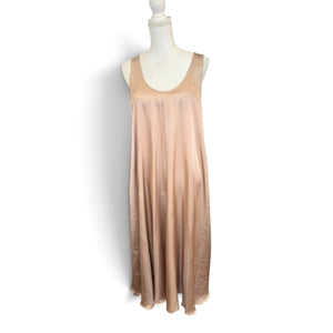 Anine Bing Alison Scoop Neck Dress in Champagne, Small (oversized) NWT