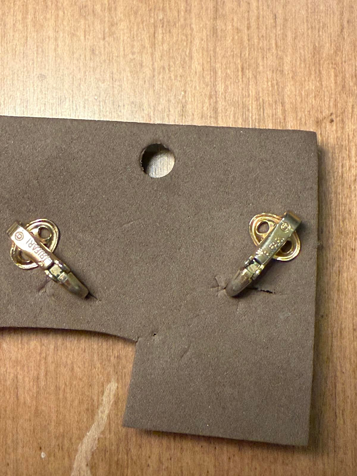 Vintage Trifari Lotus Flower Clip-On Earrings