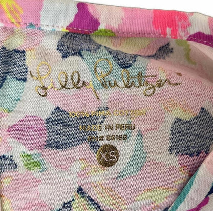 Lilly Pulitzer Floral Pattern Long Sleeve Dress, XS
