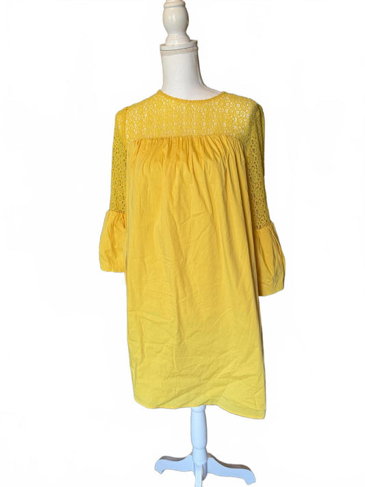 Draper James x Eloquii Yellow Long Sleeve Dress, size 14